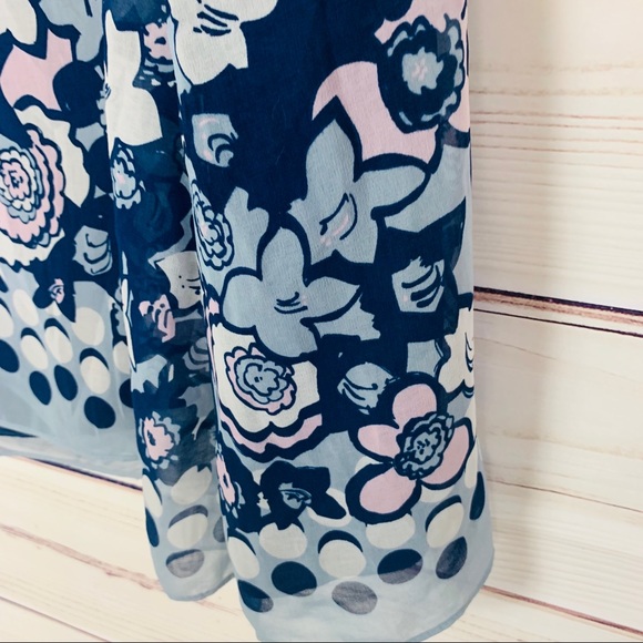 Max studio blue floral shift dress nwot - Picture 4 of 7